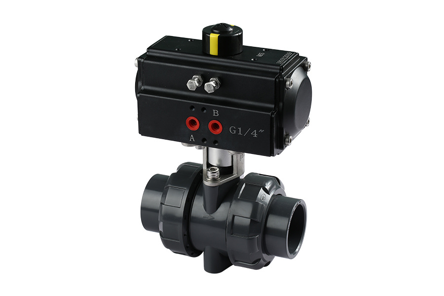 UPVC氣動雙由令球（qiú）閥